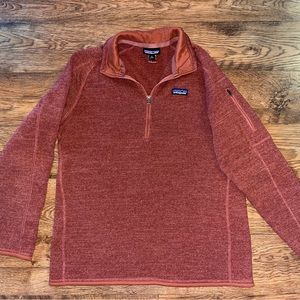Burnt Orange Patagonia 1/4 zip fleece pullover. Size XL.
